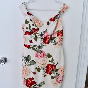 Women's Off The Shoulder Floral Sheath Dress